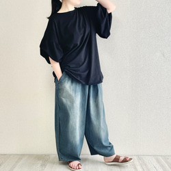 上下セットアップ】トップス＋ゆるダボデニムパンツ 色が選べる