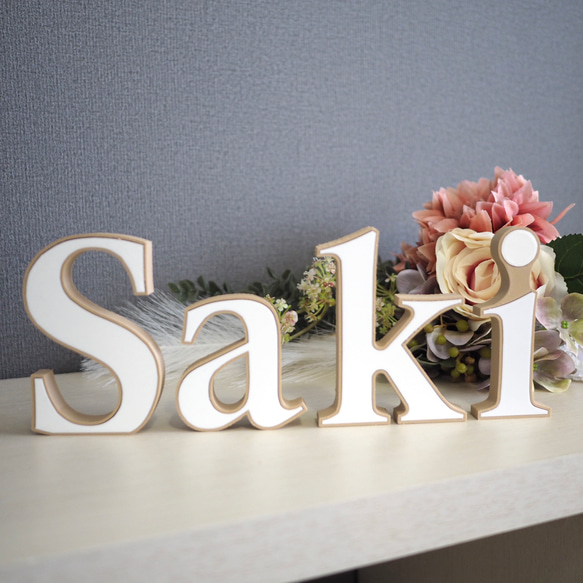 アルファベット イニシャルオブジェ バイカラー 立体・オブジェ