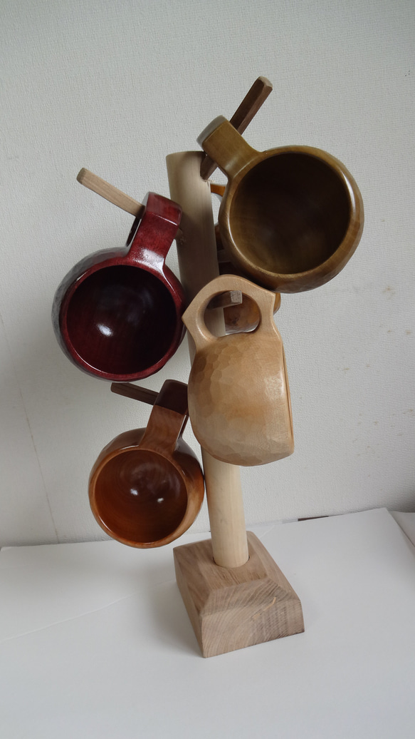 　パープルハートの一木彫りコーヒーカップ. 16枚目の画像