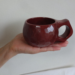 　パープルハートの一木彫りコーヒーカップ. 3枚目の画像