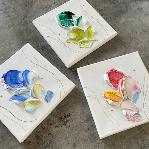 現代アート 3枚セット テクスチャーアート モダン 絵画 抽象画