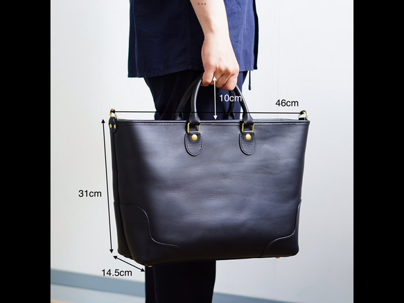 ビジネスバッグ A4 ブラック ショルダーバッグ 革鞄 レザーバッグ メンズ レディース 14枚目の画像