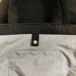 シンプルな麻ひものかばん　黒色 5枚目の画像