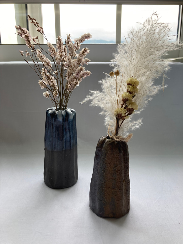 グレー 球形 花瓶　陶器　匿名配送 グレー 球形 花瓶 陶器 匿名配送 プレゼントにも最適◎花やドライ