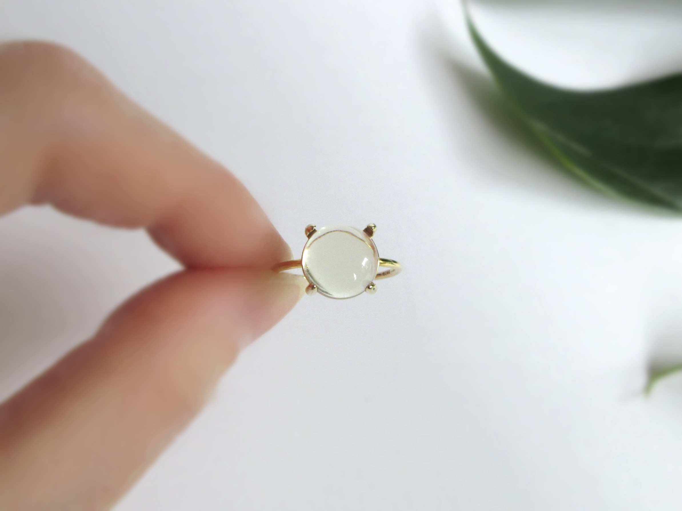 【美粒】9.6mm「アンデシン」カボションリング