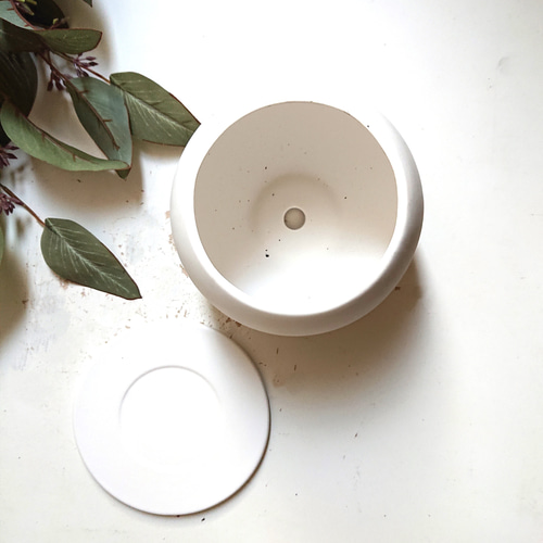 確認♡白丸皿(大)♡オーダー受け付け ○数量限定○新作○ 希少 ”トクサ 鉢/受け皿セット（ホワイトor