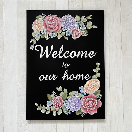 チョークアートwelcomeボード シンプル】チョークアート風 ウェルカムボード | DIY store PBW