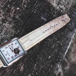 オーダー作製ブローバ(bulova) 時計ベルト、ヒマラヤタロコダイル時計ベルト 3枚目の画像