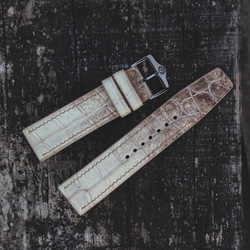 オーダー作製ブローバ(bulova) 時計ベルト、ヒマラヤタロコダイル時計ベルト 2枚目の画像