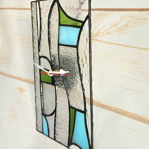 壁掛け時計 ステンドグラス雑貨 ハンドメイド時計 インテリア雑貨