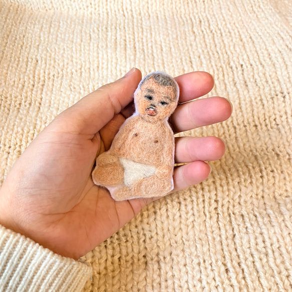 【受注制作】世界にひとつだけ⭐︎私の赤ちゃんブローチ 3枚目の画像