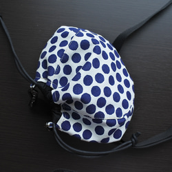 ［送料無料］巾着ポシェット青ドット 6枚目の画像