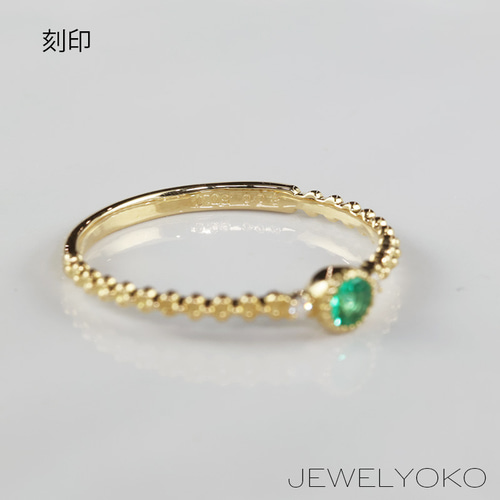 creamer限定！SALE価格‼️】エメラルド K18 ゴールド リング 石