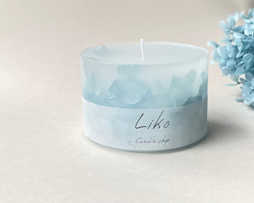 ㉕紫陽花のボタニカルキャンドルホルダーset