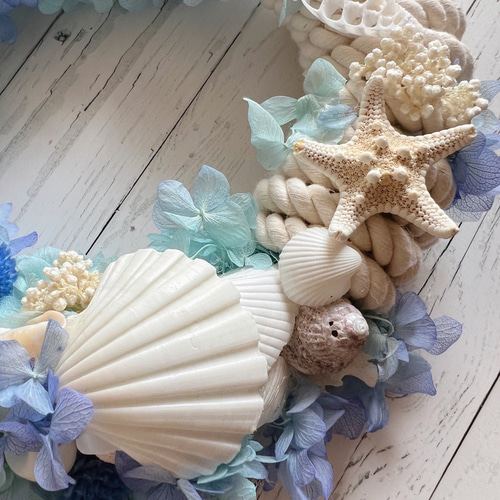 No101 潮風香るホワイト＆ブルー❁サマーマリンリース⸜❤︎⸝‍ No101 潮風香るホワイト＆ブルー❁サマーマリンリース⸜❤︎⸝‍ 【公式