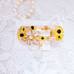 ミントブルー 爽やか レジンヘアクリップ128 ヘアクリップ・バナナ