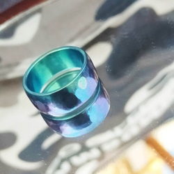 台湾製。純チタンのハンドメイドリングです。カスタマイズされました。結婚指輪のカスタマイズ 3枚目の画像