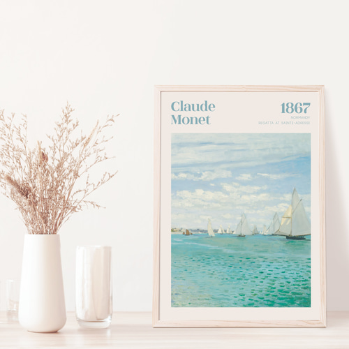 クロード・モネ アートポスター 海 絵画 夏 インテリアアート 絵画
