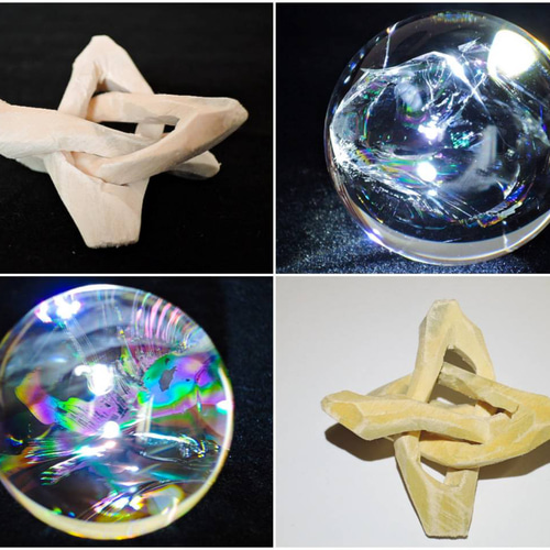 ☆ヒマラヤ産 極上!☆虹の水晶玉46mm/140g+台座付☆レインボー ☆ヒマラヤ産 極上!☆虹の水晶玉46mm/140g+台座付☆レインボー