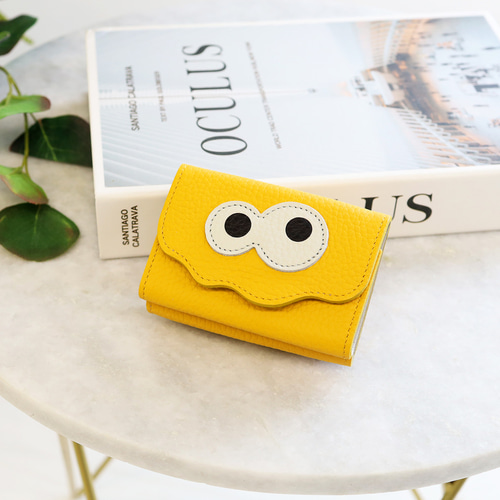 新品☆COACH 折り財布 ライトイエロー 花柄 レザー 折り財布 イエロー