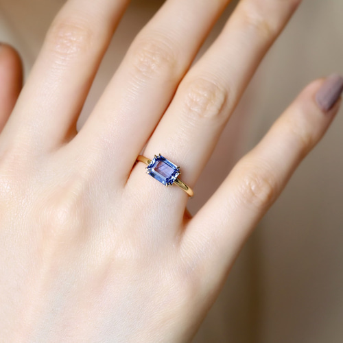 11号】一点物〈one-off〉K18◇バイカラーサファイアリング 1.86ct 18金 