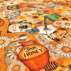 USAコットン　Quilting Treasures Facrics　キルティングトレジャー SWEET AS HONE 1枚目の画像