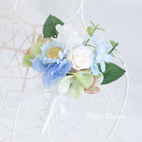 Amazon｜「結婚式ブーケ ブートニアセット」40～43×30～33cm