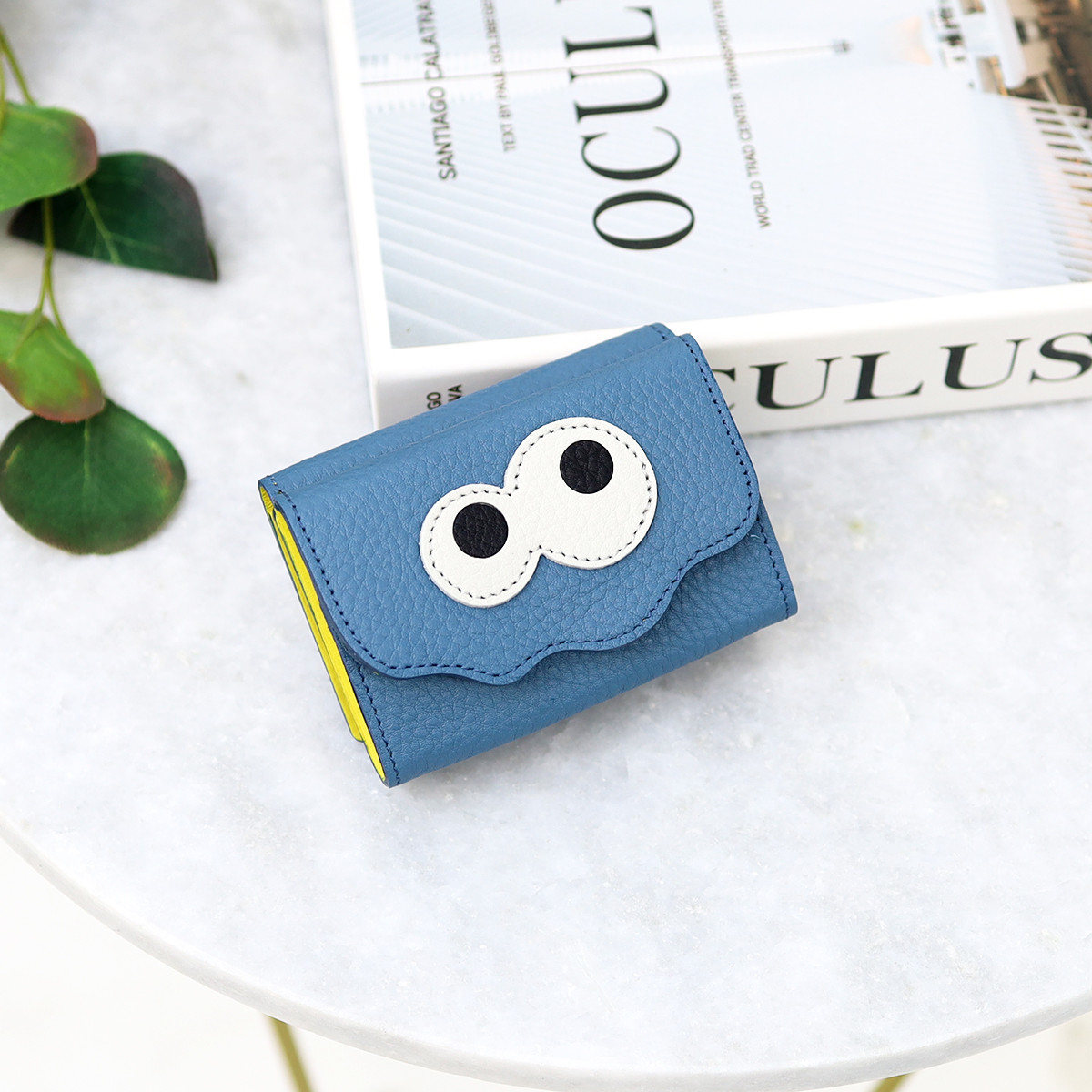 [藍色/Kyorome迷你錢包]你會想向某人展示它/簡約可愛的緊湊型三折錢包三折皮夾SÜPERB (シュパーブ) 的作品16208460｜Creema