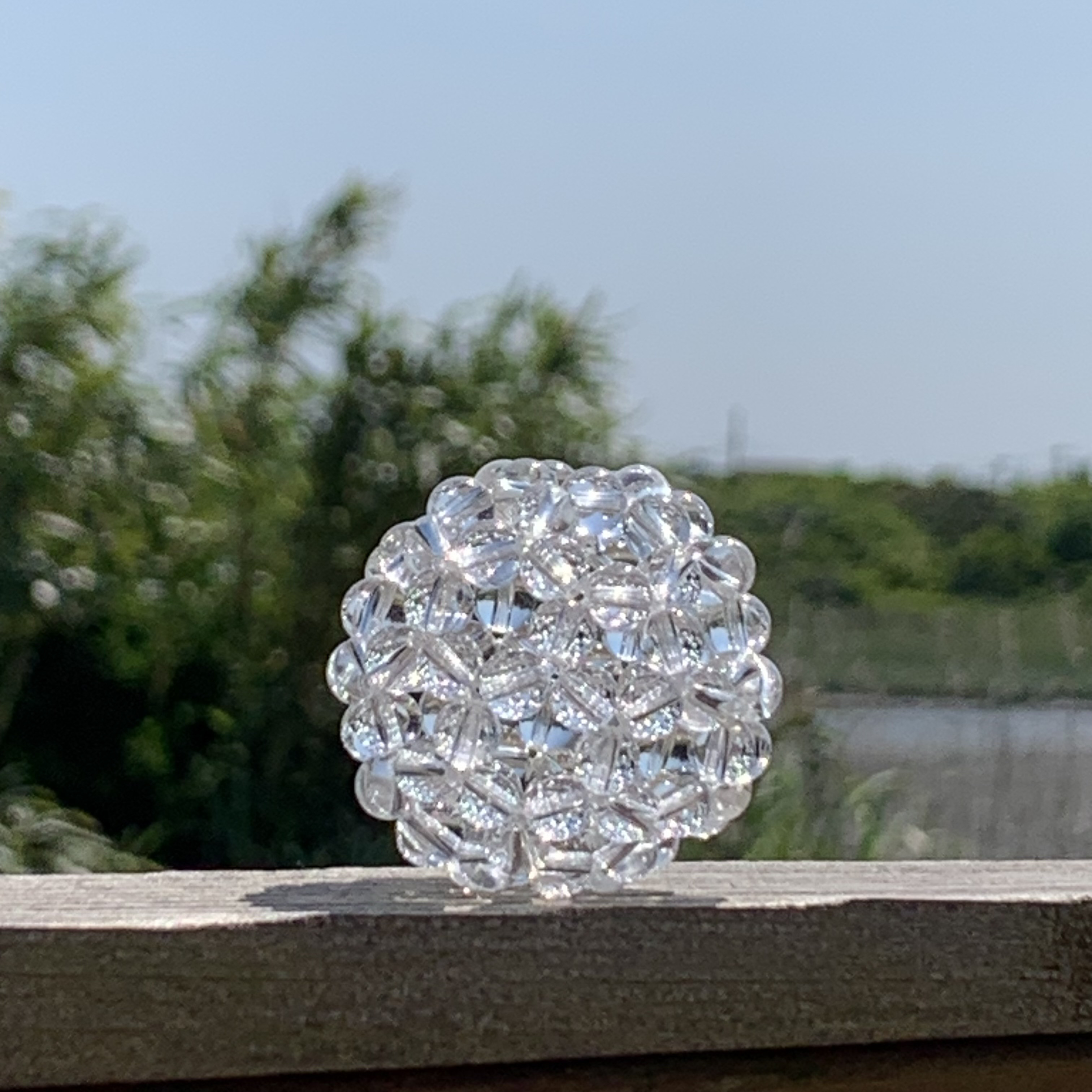 【受注生産】天然水晶　AAA　Lサイズ　6mm　神聖幾何学フラーレン