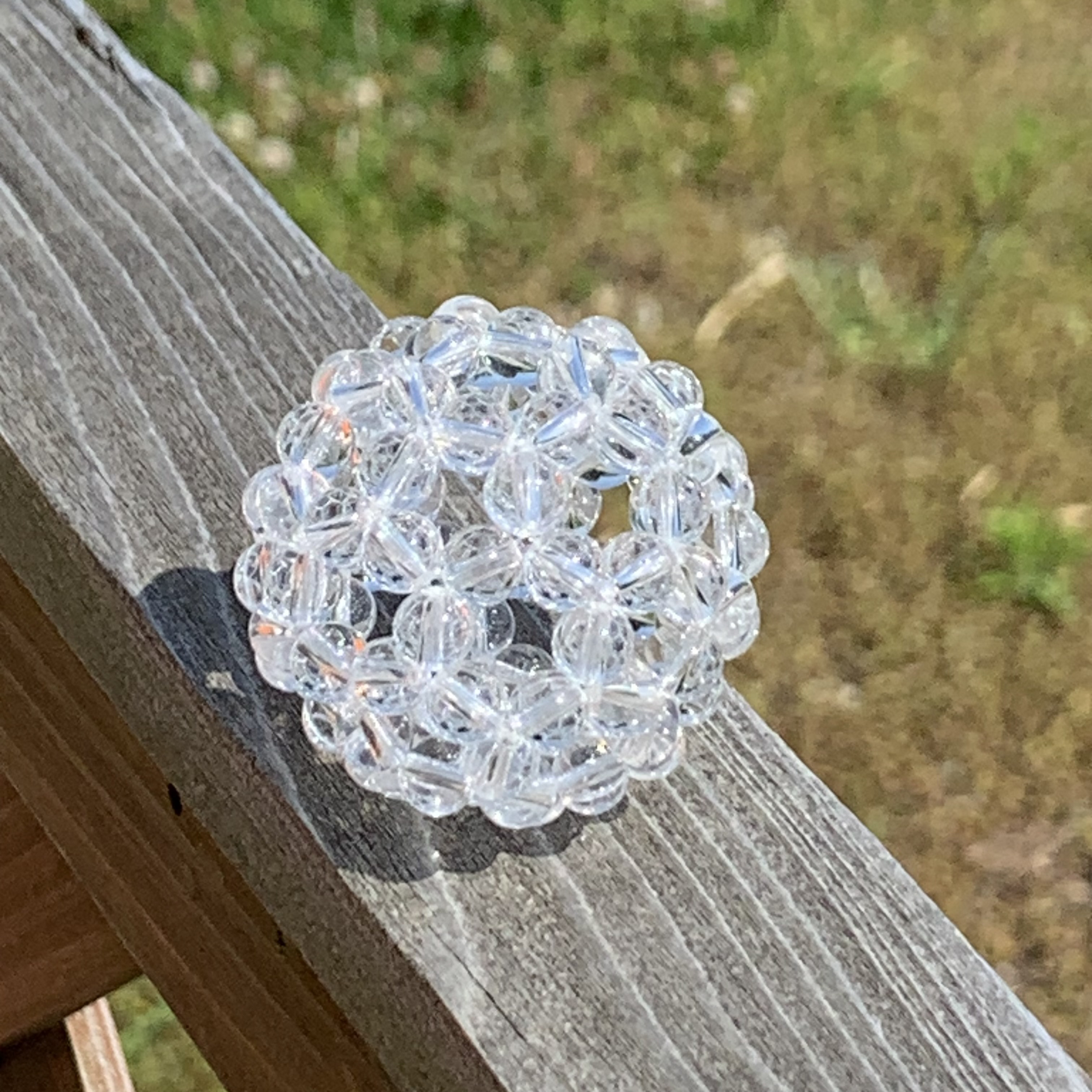 【受注生産】天然水晶　AAA　Lサイズ　6mm　神聖幾何学フラーレン