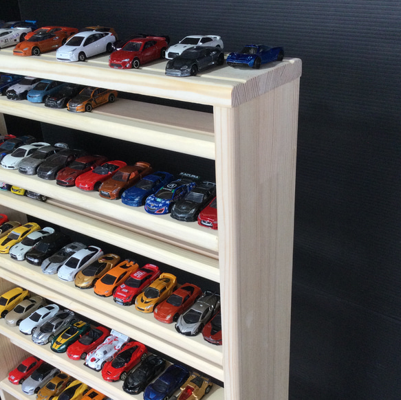 トミカ収納棚11段　168台収納　木製 