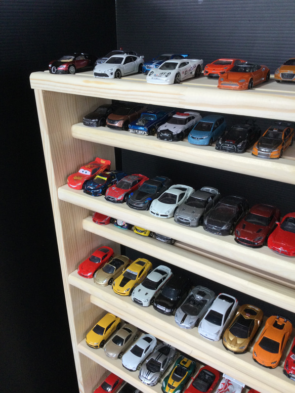 トミカ収納棚11段　168台収納　木製 