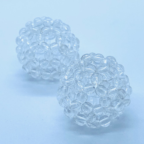 【みあページ】神聖幾何学フラーレン12mm天然水晶 神聖幾何学フラーレン】 12mm珠天然水晶 - 咲くみたま
