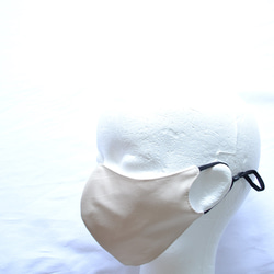 美ライン　シルクマスク　美人マスク　国産シルク　美肌　蒸れにくい　小顔マスク　ベージュ　UVカット 7枚目の画像