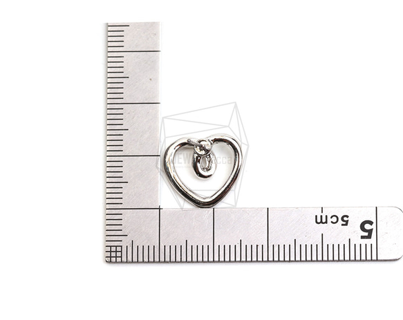 ERG-2450-R [2 件] 心形耳柱/ 13.6mm x 15mm 第5張的照片