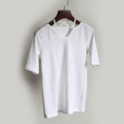 【長袖用】形にこだわった 大人のホルターネックTシャツ【カラー・サイズ展開有】 11枚目の画像