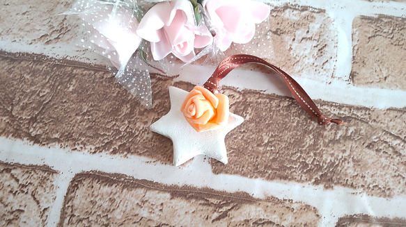 シンプルお花のアロマストーン～３点セット～ 4枚目の画像