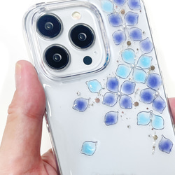 iPhone14 promax 繡球花樹脂花智慧型手機保護殼繡球花保護套 iPhone14pro 第1張的照片