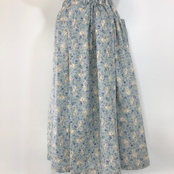 うさぎ　綿100　スカート　83ｃｍ丈　ブルー系　ゴムウエスト　フリーサイズ 8枚目の画像