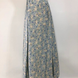 うさぎ　綿100　スカート　83ｃｍ丈　ブルー系　ゴムウエスト　フリーサイズ 7枚目の画像