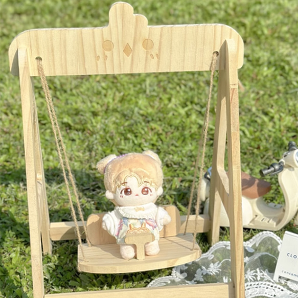ドール家具 1/12家具 木製ブランコ 3種類 20cmぬい OB11 着せ替え 
