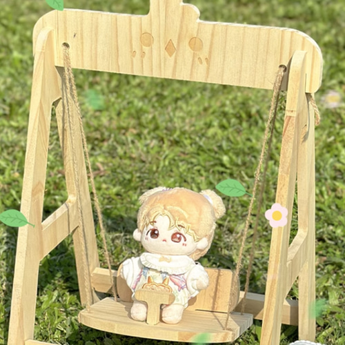 【たこなんな】ぬいぐるみ　木製ブランコディスプレイ　Lサイズ3段 たこなんな様 専用】ぬいぐるみ 木製ブランコディスプレイ Lサイズ3段