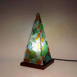 シーグラスのランプ　ピラミッドランプ L-21 5枚目の画像