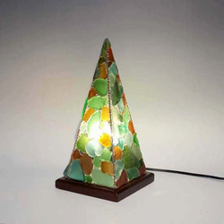 シーグラスのランプ　ピラミッドランプ L-21 3枚目の画像