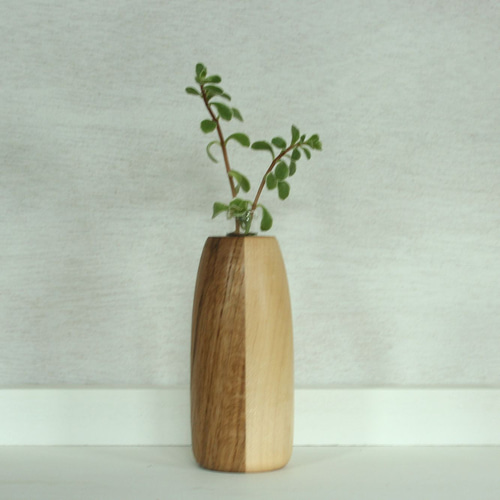 種類おまかせ】ろくろのフラワーベース Lサイズ 一輪挿し 花瓶 木製