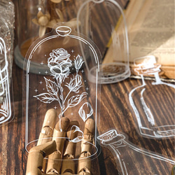 Time bottle【ガラス瓶 透明ステッカー 20枚】PET シール ヴィンテージ コラージュ 素材 アンティーク 3枚目の画像