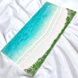 海レジンアート ロングパネル 40cm×20cm 絵画 YE＝mkr resinart 通販  