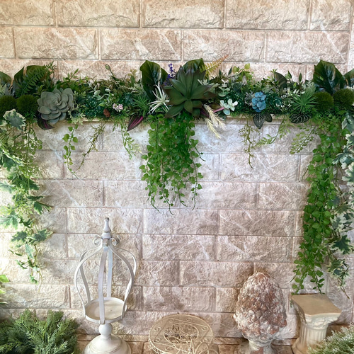 光触媒 人工観葉植物 ウォールグリーン フェイクグリーン 壁掛け4052