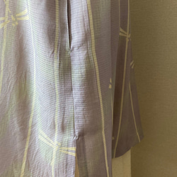 着物リメイク　絽　ロングジャケット　トンボ　絹 8枚目の画像
