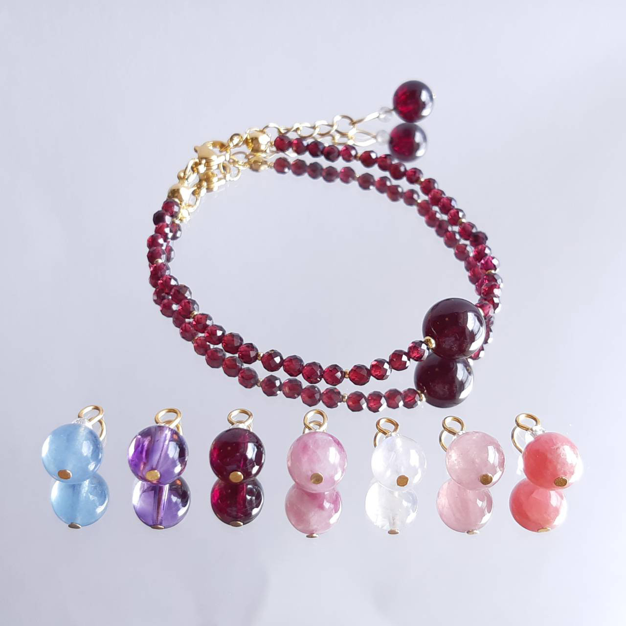 ガーネット 10mm パワー 天然石ストーン ブレスレット